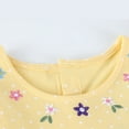 thumbnail image 6 of Vividxx Girls Summer Dresses Casual Floral Embroidery Dress With Lace Sleeves Back Button Round Neck Toddler Kids Outfits Sets Comfort Dailywear, 6 of 7