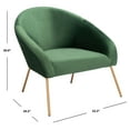 thumbnail image 5 of SAFAVIEH Mandi Modern Glam Velvet Accent Club Chair, Malachite Green, 5 of 7