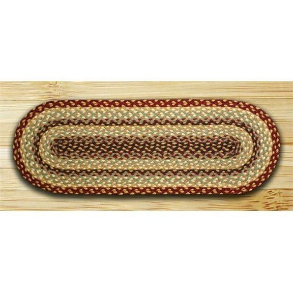 Earth Rugs 52-TR357 Burgundy-Gray-Creme Table Runner