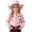 Pink, variant on Boys Girls Cowboy Hat Lightweight Polyester Western Rancher Cap Outdoor Farmhouse Play with Wide Brim Brown S