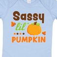 thumbnail image 4 of Inktastic Thanksgiving Sassy Lil Pumpkin with Fall Leaves Girls Baby Bodysuit, 4 of 5