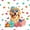 White Orange 01, variant on Manfei Kawaii Dalmatian Zipper Twin Comforter Sets with Fitted Sheet and 2 Pillowcases, Cartoon Rustic Dog Zipper Bedding Set, White Orange, Gray Reversible, 4pcs