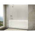 Meditub 30 x 60 in. Soaking Stepin Bathtub, Left Drain White