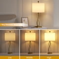 thumbnail image 5 of Maxax 26" Gold Table Lamps Set of 2 , Modern 3-Way Dimmable Bedside Lamps for Living Room, Bedroom, Nightstand, End Table, Office, 5 of 6