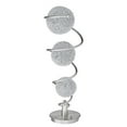thumbnail image 2 of Benjara Lila 28 Inch Table Lamp, 3 Wire Wrapped Spheres, Satin Nickel, Aluminium, 2 of 5