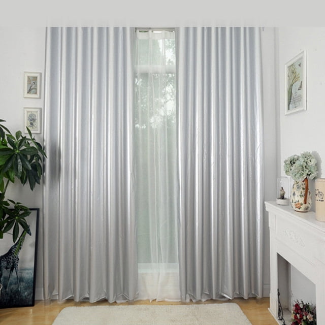 Cortinas opacas gruesas para dormitorio, aislamiento térmico, protección solar, parasol con gancho en forma de S, 1,9 m de ancho y 2 m de alto.
