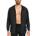 thumbnail image 3 of Cadmus Men's UPF 50+ Sun Protection Long Sleeve Shirts Lightweight Full Zip Athletic Jackets with Hood & Pockets,Black,X-Large, 3 of 7