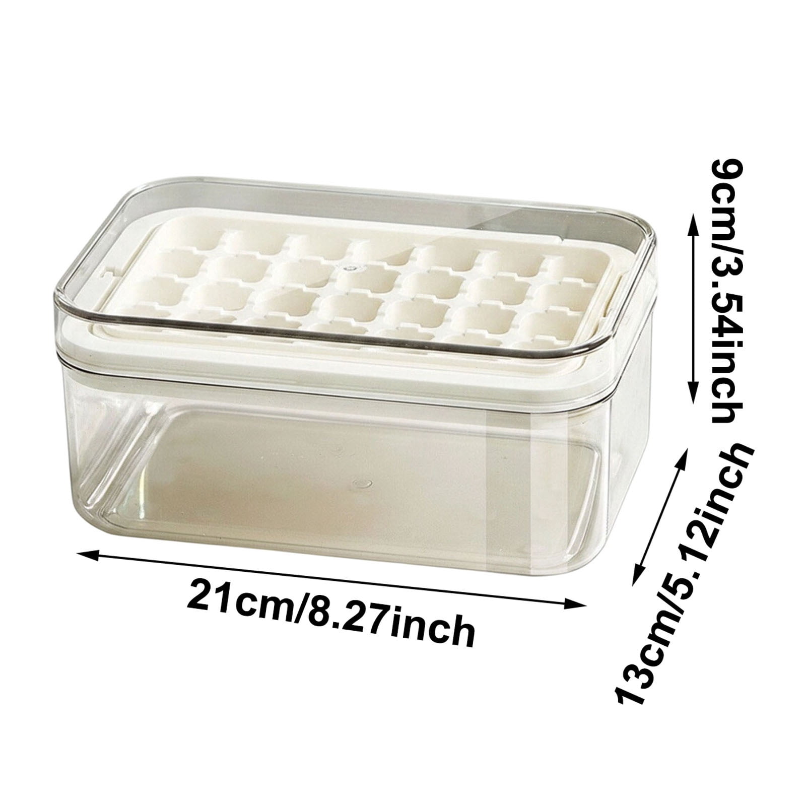 Gytml Single Layer Rotating Ice Cube Tray With Lid, 28-Cube Easy Release Silicone Ice Tray For Cocktails, Whiskey & Freezer Storage(Green-21X13X9Cm)