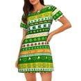 thumbnail image 1 of Disketp St. Patrick's day in green colors para Camisón Corto de Manga Corta para Mujeres, Camisón Cómodo con Escote Redondo, Bonito y Confortable, 1 of 6