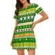 thumbnail image 1 of Balery St. Patrick's day in green colors Camisón de manga corta con cuello redondo para mujer, cómodo y elegante., 1 of 6