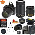 thumbnail image 1 of Cámara Réflex Digital NIKON D5300 DX + 18-55MM AF-P VR + 70-300MM AF-P + Tarjeta de Memoria 16GB + Gran Angular + Teleobjetivo, 1 of 1