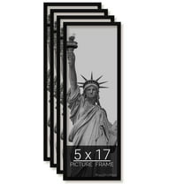 5x17 Black Picture Frame for Puzzles Posters Photos or Artwork, Set of 4
