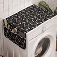 thumbnail image 1 of Rose Washing Machine Organizer, Abstract Outline Silhouette Monochromatic Flowers Romance Print, Anti-slip Fabric Top Cover for Washer and Dryer, Charcoal Grey and White, by Ambesonne, 1 of 1