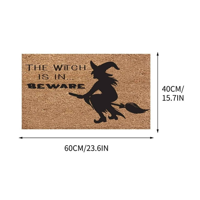 Halloween Door Mat Non-slip Backing Absorbent Entryway Rug for Indoor Outdoor Use 18 in x 30 in