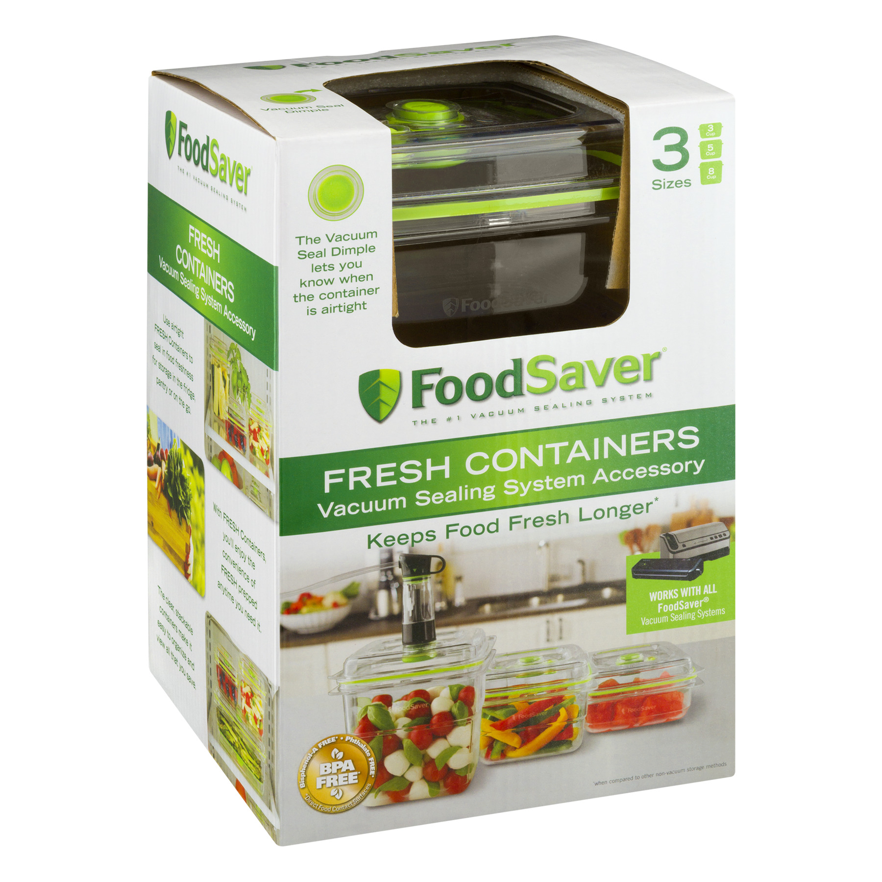 FoodSaver FA3SC358-000 3-Pc. Fresh Containers Set - Food Storage - image 3 of 14
