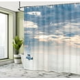 thumbnail image 5 of Ambesonne Nautical Shower Curtain, Sailing Yacht Sunset, 69"Wx75"L, Blue, 5 of 5