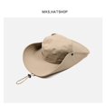 thumbnail image 3 of Men's Drawstring Bucket Hat Sun Protection Floppy Visor Bucket Hat, 3 of 5