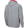 thumbnail image 3 of Men's Colosseum Heathered Gray Wisconsin Badgers Arch & Logo 3.0 Full-Zip Hoodie, 3 of 3