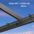 thumbnail image 4 of PURPLE LEAF 10' X 10' Outdoor Pergola with Curtains Retractable Canopy Patio Aluminum Sun Shade for Garden Deck Porch Gazebo Pavilion Grill Modern Yard Grape Trellis Pergola Gray, 4 of 9