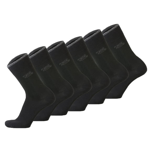 camel active Calcetines para hombre, paquete de 6 - Calcetines básicos, algodón orgánico Negro 39-42