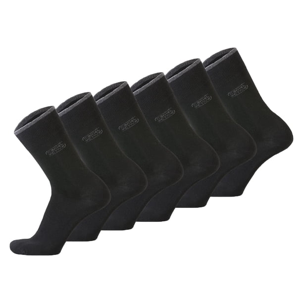 camel active Calcetines para hombre, paquete de 6 - Calcetines básicos, algodón orgánico Negro 43-46