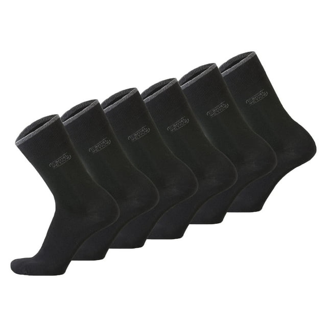 camel active Calcetines para hombre, paquete de 6 - Calcetines básicos, algodón orgánico Negro 43-46
