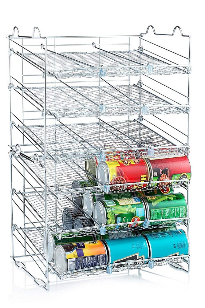 Sagler Chrome Stackable Can Organizer Can Rack Holds up to 36 Cans 