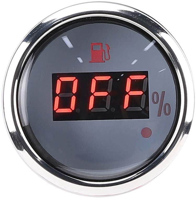 Marine Fuel Level Gauge, Waterproof Anti‑Fog LED Digital Fuel Gauge