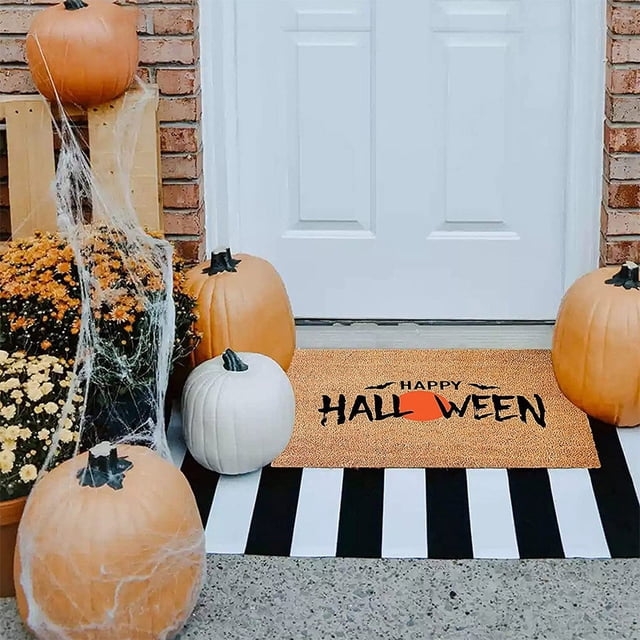 VONKY Floor Rug Non- for slip Coral Velvet Bathroom Mat Water Absorbing Washable Carpet for Halloween, Pattern 1 No.01