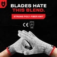 thumbnail image 5 of NoCry Premium Cut Resistant Gloves Food Grade — 100% Food Safe — Level 5 Meat Cutting Glove for Chefs & Butchers — Perfect Mandoline Glove or Oyster Shucking Gloves with Superior Comfort & Dexterity, 5 of 12