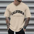 thumbnail image 2 of LIUJUNSHOP Men's Striped T-Shirt Oversized Men's Summer Crew Neck Short Sleeve T-Shirt with City Graphic Print Loose Casual Tee, 2 of 4