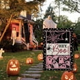 thumbnail image 6 of Pink Halloween Spooky Ghost Decorative Garden Flag Hey Boo Spider Web Yard Outside Home Decoration Funny Polka Dots Burlap Outdoor Small Decor Double Sided 12 x 18, 6 of 6