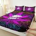 thumbnail image 3 of Feelyou Cartoon Jungle Leaf Twin Sheet Set, Tribal Damask Mandala, 3 of 7