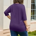 thumbnail image 5 of Wlynlyn Plus Size Tops for Women Casual Crewneck Solid Color Basic Tees Summer Loose Fitted Comfy Plain Shirts, 5 of 8