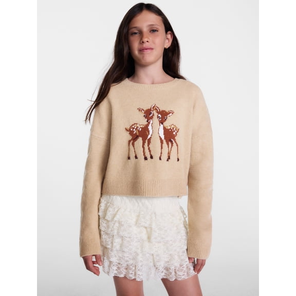 Weekend Academy Girls Graphic Sweater, Sizes 4-18