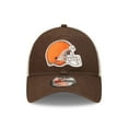 thumbnail image 2 of Men's New Era Brown/Natural Cleveland Browns Loyal 9TWENTY Trucker Hat, 2 of 6