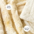 thumbnail image 4 of PAVILIA Faux Fur Throw Blanket Twin Tie-Dye Beige, Soft Warm Sherpa Blankets & Throws for Bed, Fluffy Plush Thick Fleece Throw Blanket for Couch Sofa, Reversible Furry Shaggy Blanket, Cream 60x80, 4 of 8