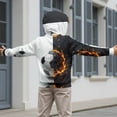 thumbnail image 6 of Chririnla Classic Black&White Soccer Youth Athletic Top Zip Up Hoodie Long Sleeve with Pockets Lightweight Sports Jacket Boys Size 8-10, 6 of 6