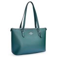 thumbnail image 3 of Coach Women's Large Gallery Tote Bag in Crossgrain Leather (Emerald Green), 3 of 4