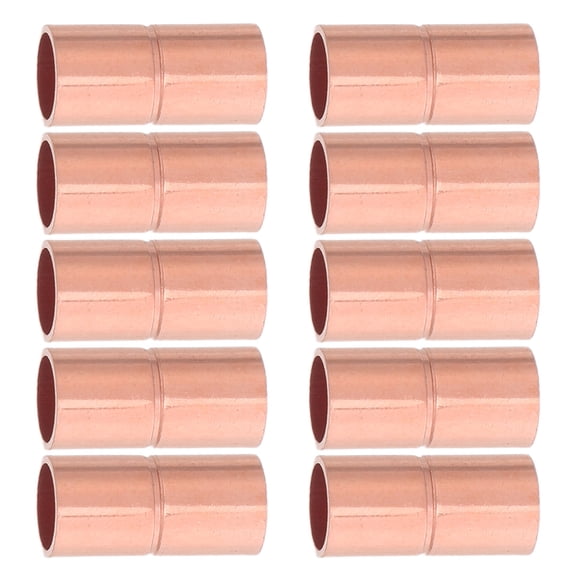 LOLIPPYY 10Pcs Copper Solder Joint Couplings with Effortless Installation for Air Conditioning and Plumbing Pipes