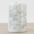 thumbnail image 3 of Marble Print Ceramic Toothbrush Holder, Nature Granite Pattern Cloudy Spotted Trace Effects Stone Image, Decorative Versatile Countertop for Bathroom, 4.5" X 2.7", Pale Grey Dust, 3 of 4