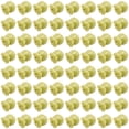 thumbnail image 6 of 1 Box 100Pcs Carved Beads 3D Flower Beads Yellow Green Artificial Tulip Floral Small Two Tone Dyed Coral Smooth Loose Spacers Findings, 6 of 7