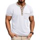 thumbnail image 2 of Camisa de Manga Corta de los Hombres con Botón de Manga Raglan Bolsillo Cuello de Vuelta, Blusa Sólida Casual, 2 of 6