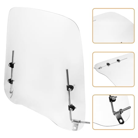 HOMEMAXS Trendy Clear Motorcycle Windscreen Windshield Baby 42.00X40.00X3.00CM