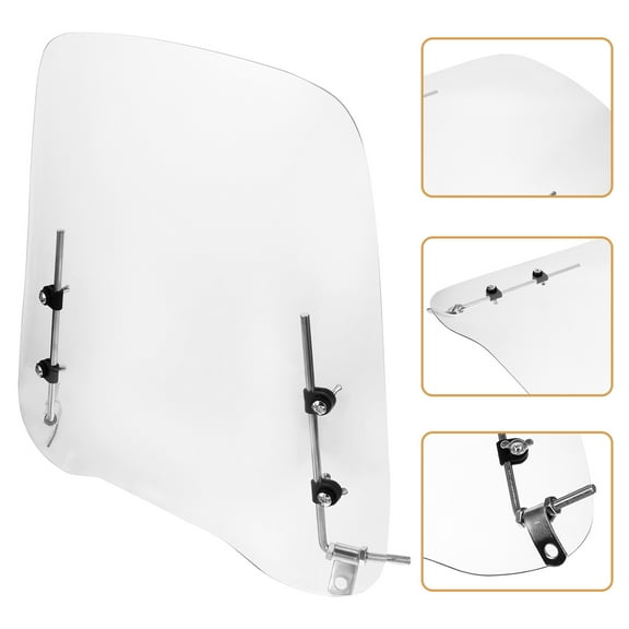 HOMEMAXS Trendy Clear Motorcycle Windscreen Windshield Baby 42.00X40.00X3.00CM