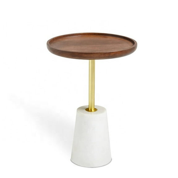 Modholic Amo Wood Top Side Table