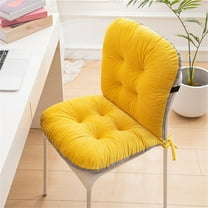AuroraX Comfort Mid Back Office Chair Cushion Soft Yellow Warm Cozy Seat Cushion for Office and Desk Chair Support Back Pillow for Tailbone Sciatica Back Pain Relief