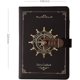 thumbnail image 2 of Diario vintage con cerradura A5 con diseño de timón, diario de viaje secreto de 120 hojas, bloc de notas de escritura de cuero de PU con soporte para bolígrafo y ranuras para tarjetas, persona, 2 of 5