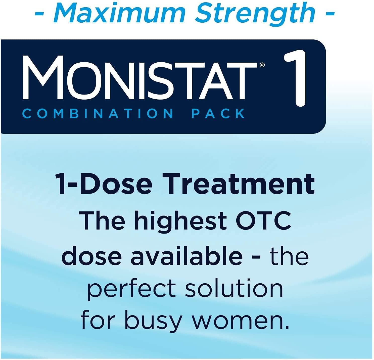 MONISTAT 1-Day Treatment Combination Pack (1 Ovule insert, 1 Contoured disposable applicator, 1 Tube of external itch relief cream)