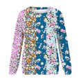 thumbnail image 4 of Jamicy Chandails en Molleton pour Adolescentes Cadeau pour Femmes Chemises à Manches Longues pour Femmes Mode Manches Longues Col Rond Chemises Basiques Tee Tri Confortable Hauts Imprimés Blouse, 4 of 4